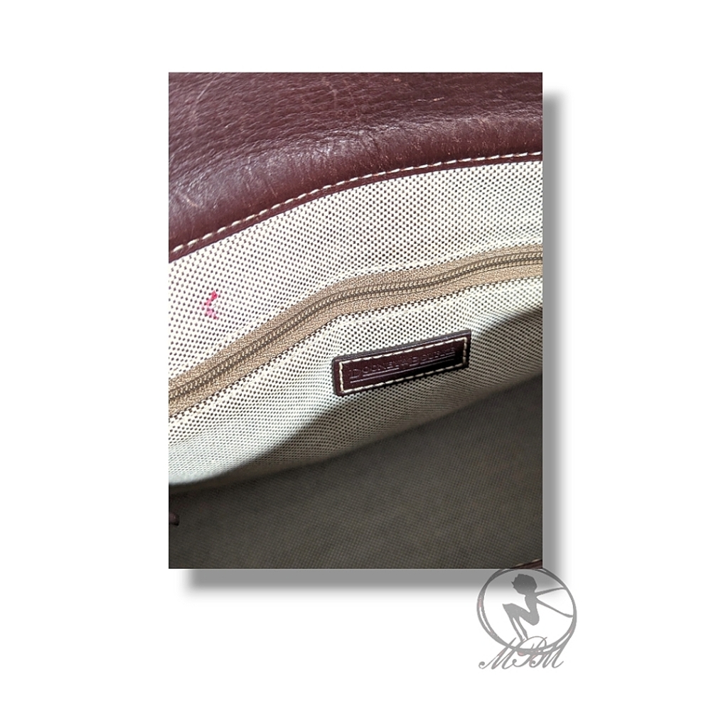 Dooney & Bourke Double Pocket Logo Satchel Crossbody Jacquard Signature Purse - Picture 7 of 8